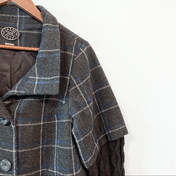 Anthropologie Idra Window Pain Wool Coat - Picture 5 of 8